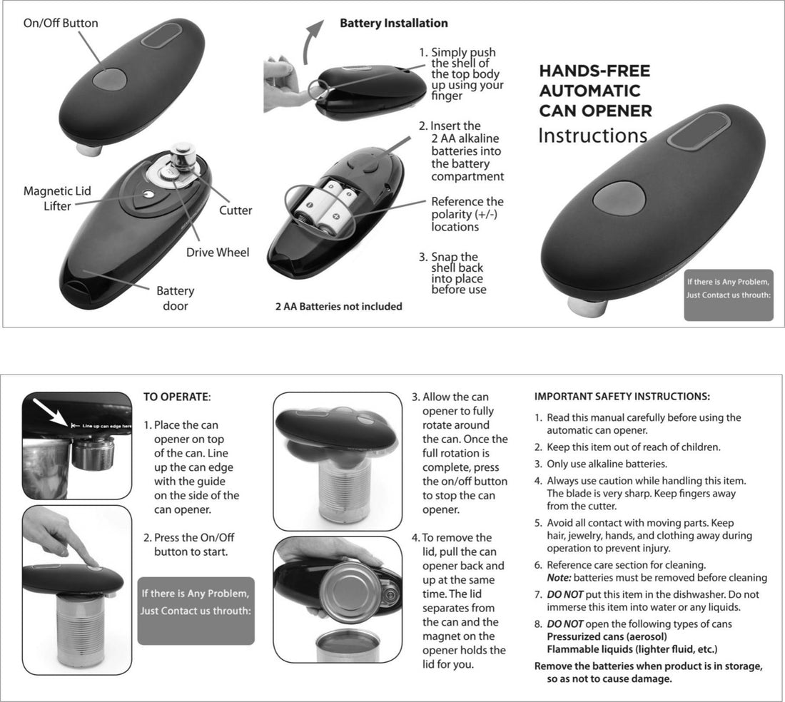 "Auto Can & Jar Opener – Hands-Free Kitchen Tool" "Electric Jar & Can Opener – One Touch, Hands-Free"